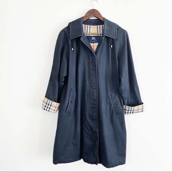 Burberry trench coat removable hood black 8
